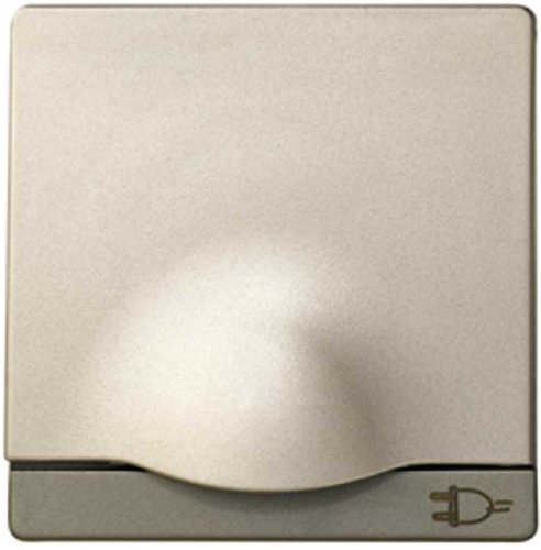 Лицевая панель Simon82 для 1-м. розетки 220В с крышкой шампань картинка